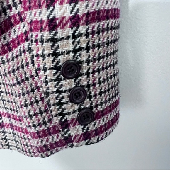 Vintage Pendleton wool plaid tan and red blazer size 6 - Picture 5 of 10